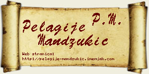Pelagije Mandžukić vizit kartica